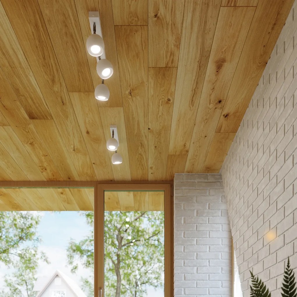 Bodové svietidlo Oculare, 3x biele kovové tienidlo, (možnosť polohovania)