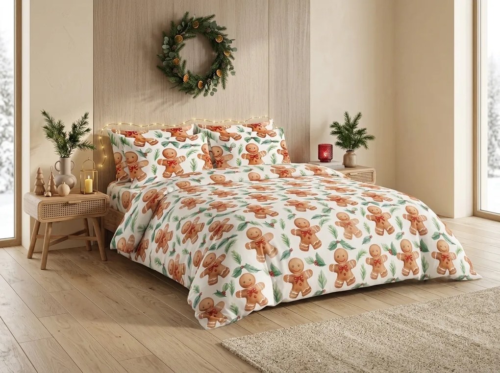 Flanelové obliečky MERRY GINGER farebné Rozmer obliečky: 2 ks 70 x 90 cm | 200 x 220 cm