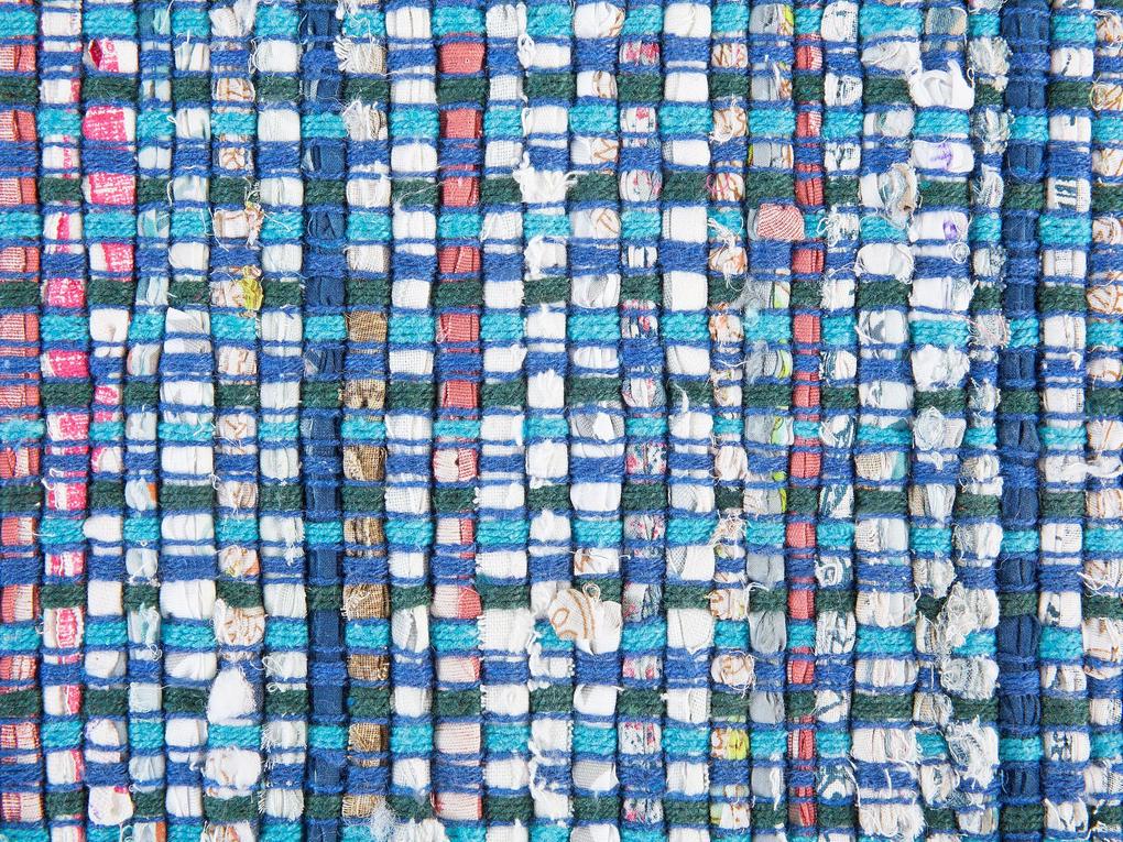 Bavlnený koberec 140 x 200 cm modrý BESNI Beliani