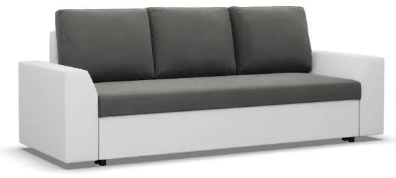 Trojmiestna rozkladacia sedačka LUGO tmavosivá / biela