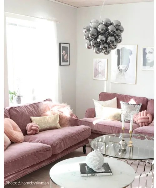 ByRydens 4200440-4505 - Luster na lanku GROSS 8xG9/4W/230V dymová/čierna