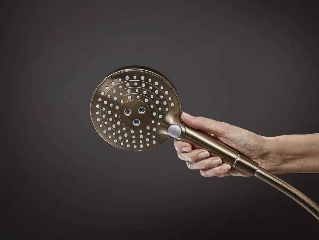 Hansgrohe Raindance Select S, Showerpipe 240 1jet PowderRain s termostatom, kartáčovaný bronz, HAN-27633140