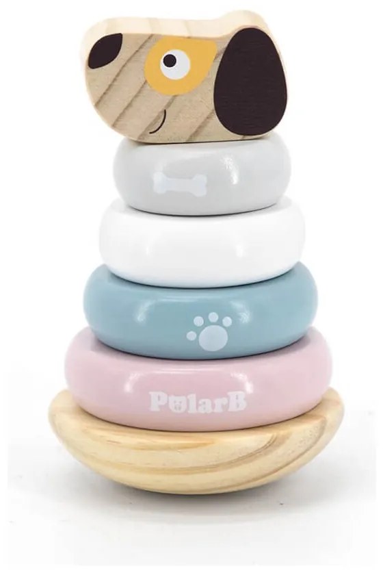 Drevená skladacia pyramída Psík