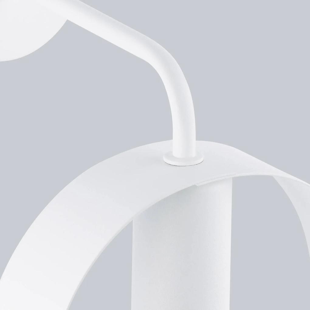 Nástenné svietidlo Titran, 1x biele kovové tienidlo