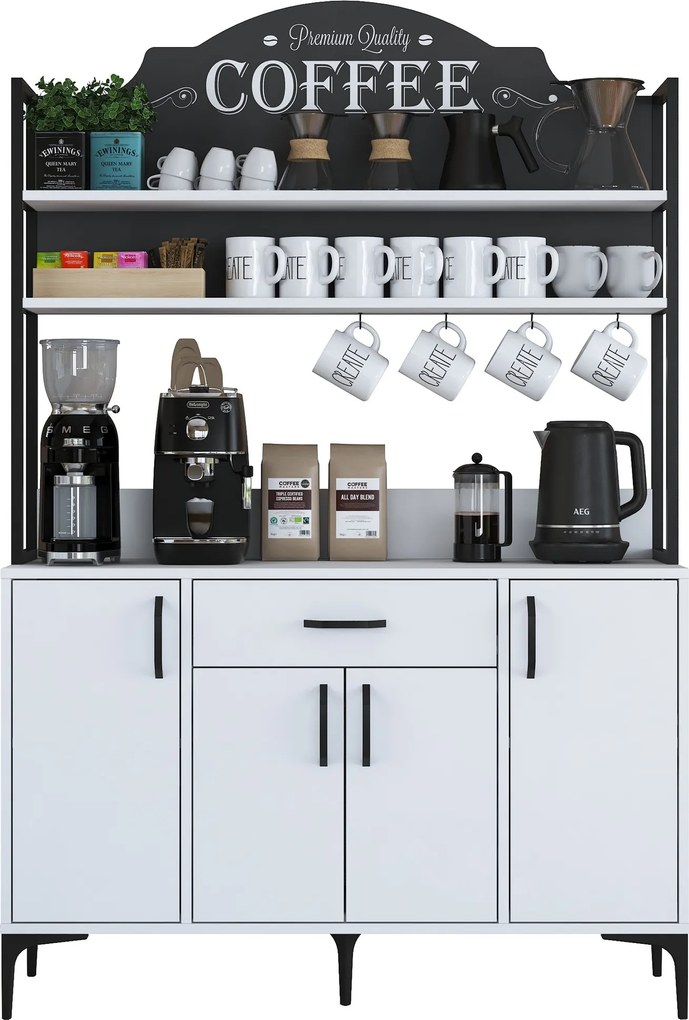 Multifunkčná kuchynská skrinka JULLY, biela