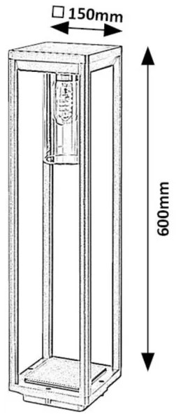 Rabalux 77087 - Vonkajšia lampa ZERNEST 1xE27/15W/230V IP54 čierna