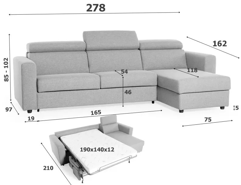 Rohová sedacia súprava na každodenné spanie TAVOLA rozkladacia, zelená (penelope 10)
