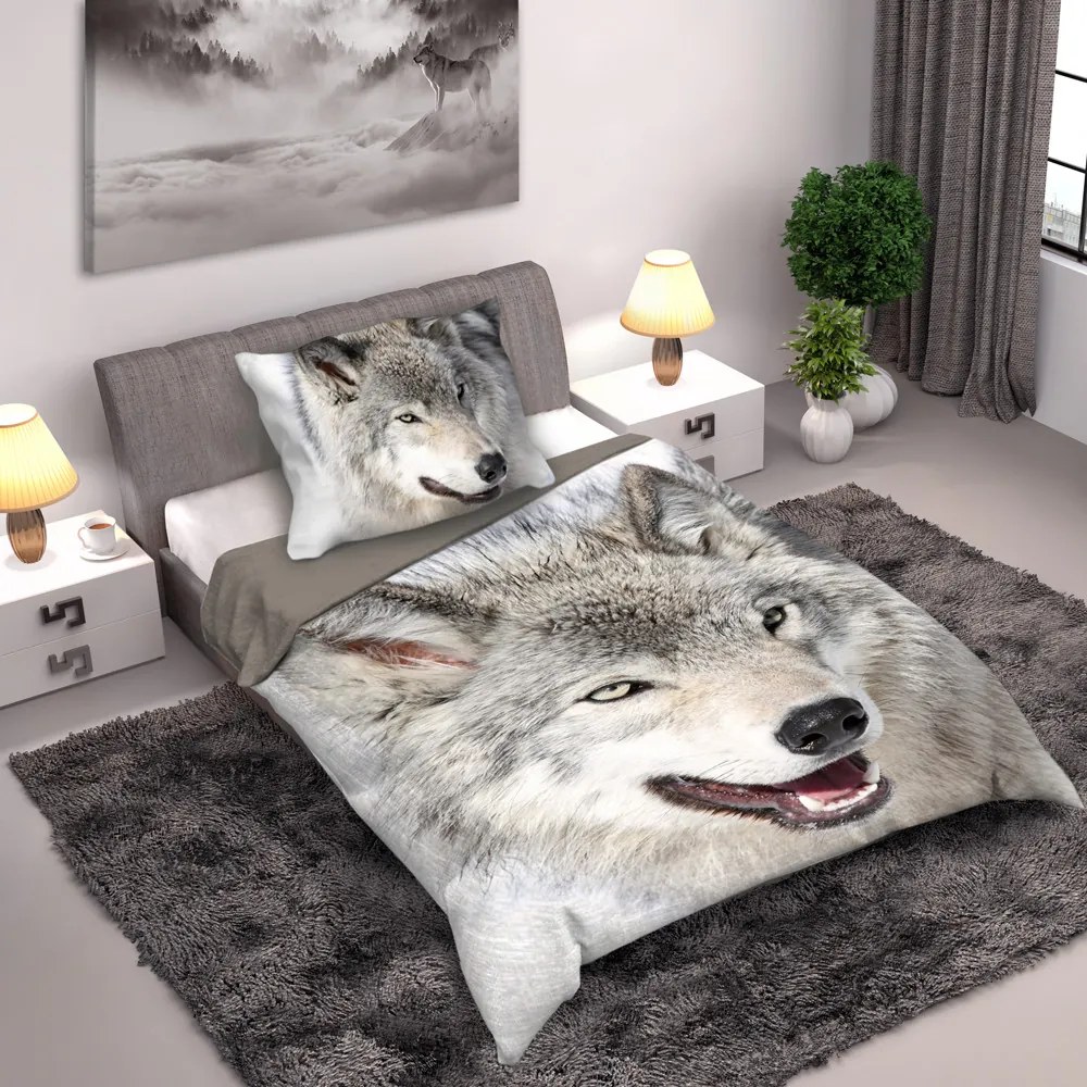 Bavlnené detské obliečky WOLF 140x200cm