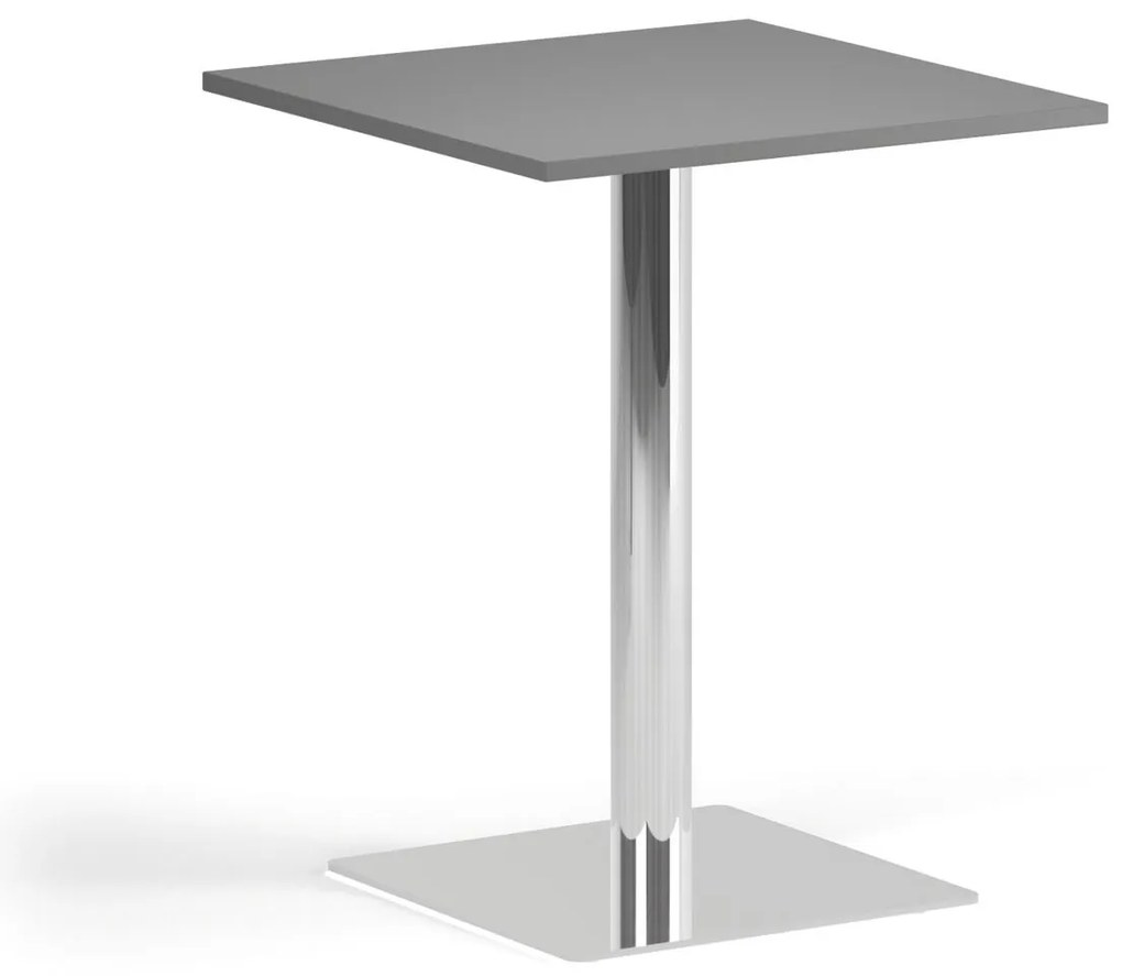 Konferenčný stolík ENZO, 60x60 cm, chróm podnož, grafit