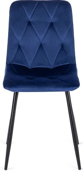 Vintino kreslo BERA Velvet -modrá farba, nohy sivé - vintino.sk