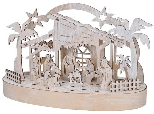 Solight 1v275 - LED Vianočná dekorácia LED/2xAA/teplá biela betlehém