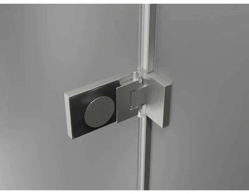 Mexen Lunar-F Duo, skladací sprchový kút 100 x 80 cm, 8mm číre sklo, oceľový profil, 836-100L-080P-97-00