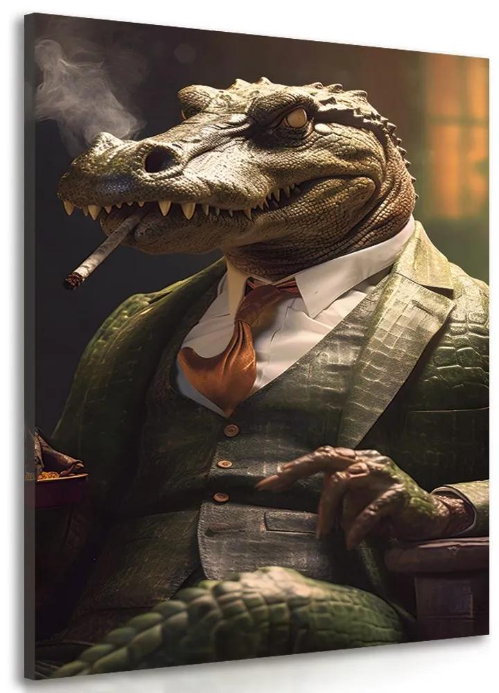 Obraz zvierací gangster krokodíl Varianta: 40x60