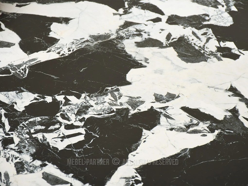 Jedálenský stôl Caramelos (mramor + čierna). Akcia -15%. Vlastná spoľahlivá doprava až k Vám domov. 1137111