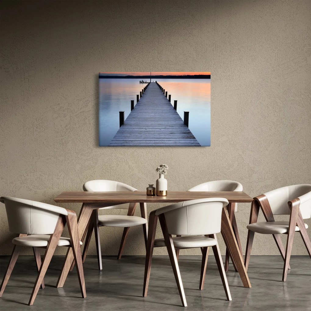Obraz - Mólo pri jazere Starnberger, Bavorsko, Nemecko (90x60 cm)