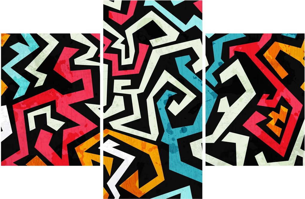 Obraz grafické abstrakcie (90x60 cm)