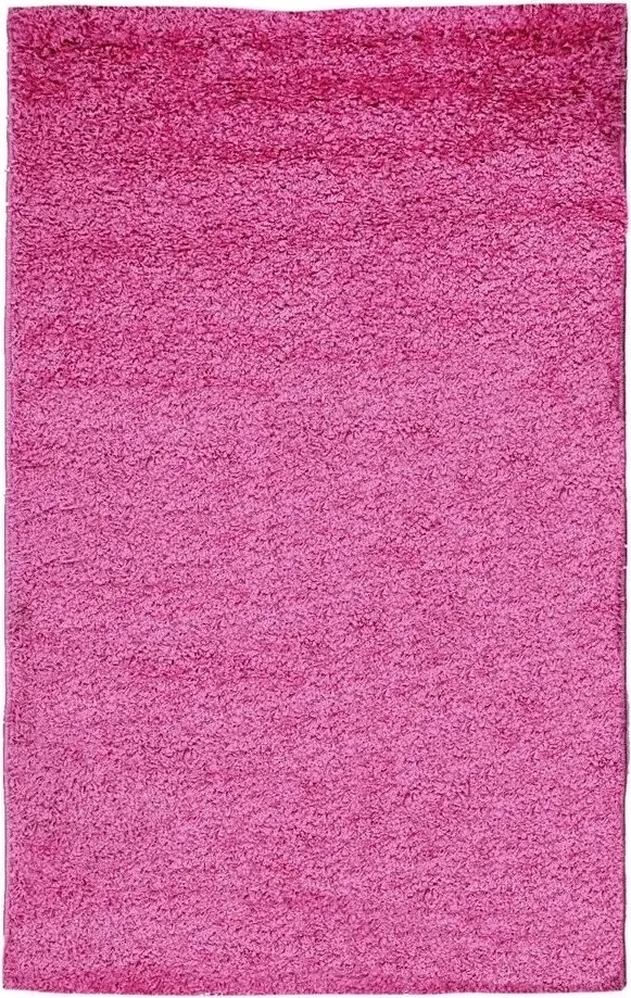 Kusový koberec Efor Shaggy 7182 Pink, 200x290, ružová, detská izba, Mono Carpet