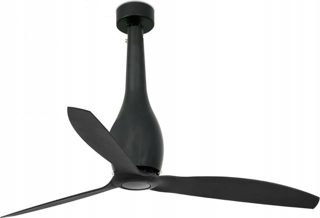 Stropný ventilátor Faro Eterfan čierny DC motor, 1280 mm, diaľkové ovládanie