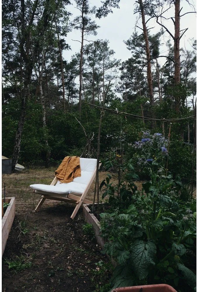 Kávovohnedé skladacie kreslo z bukového dreva Karup Design Boogie Raw/Mocca