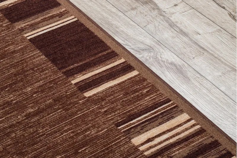 Protišmykový behúň na mieru Adagio 17 hnedý, šíre 110 cm, hnedá, chodba / predsieň, Associated Weavers