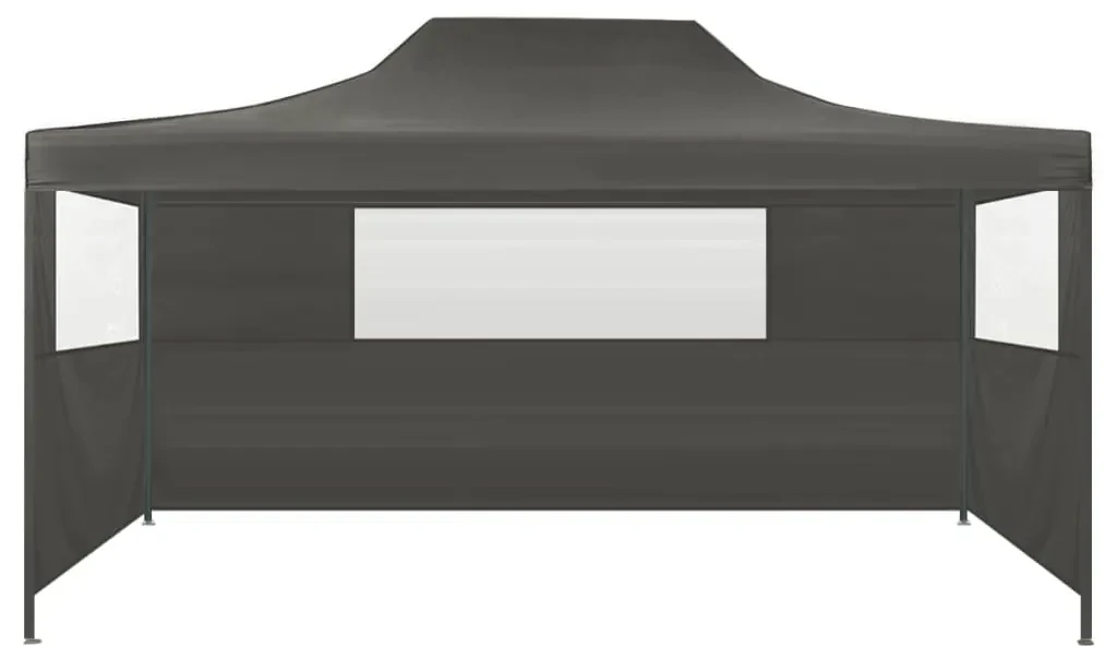 vidaXL Skladací stan s 3 stenami 3x4,5 m antracitový