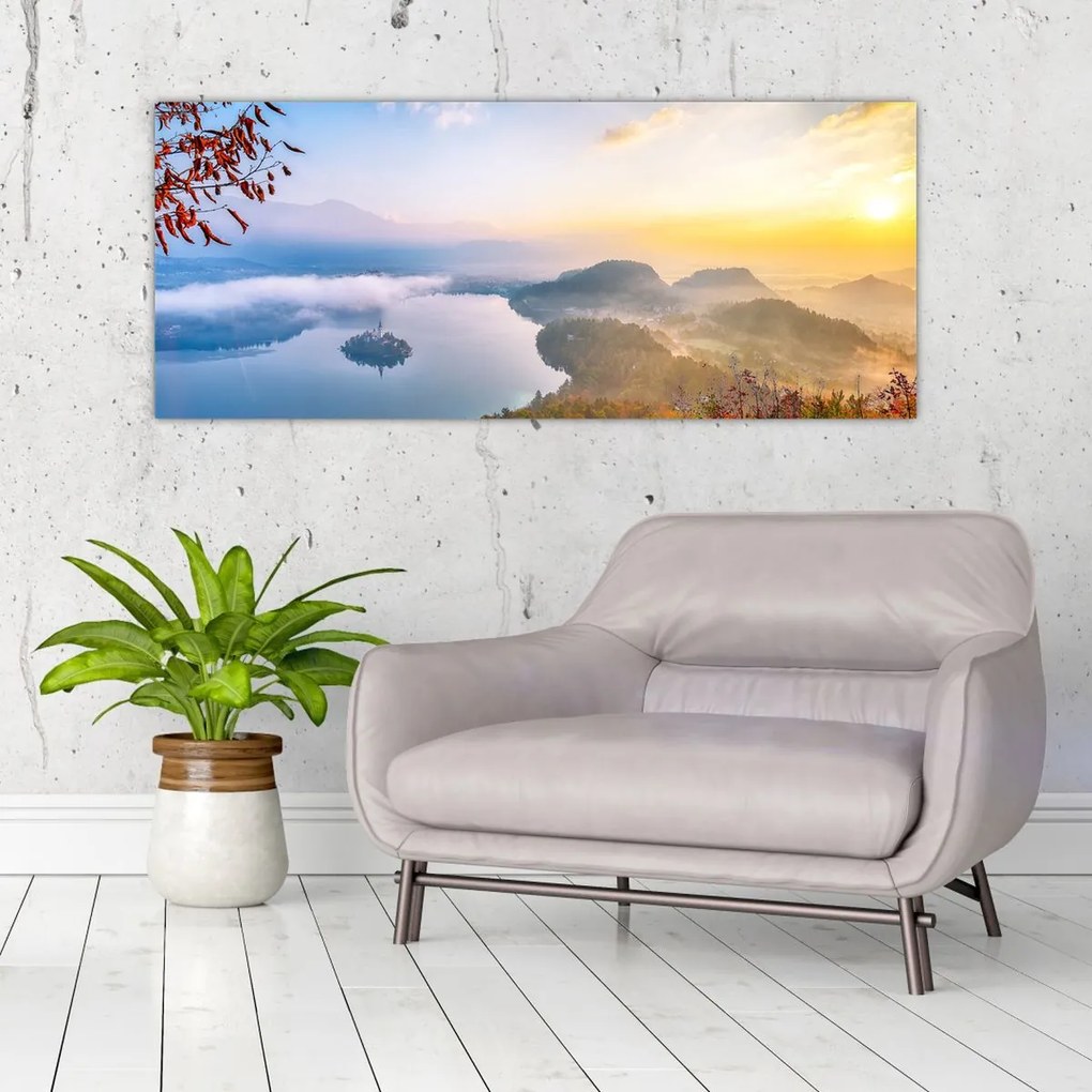 Obraz - Bledské jazero (120x50 cm)