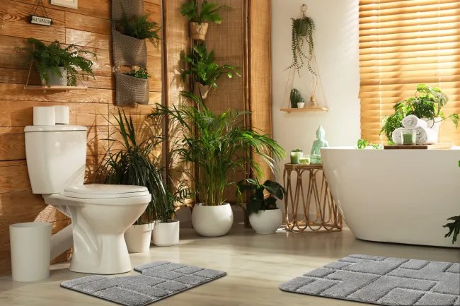 Kúpeľňový koberček SUPREME LINES línie, sivý