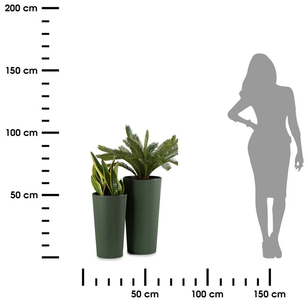Sada 2 květináčů URBANICA ECO zelená