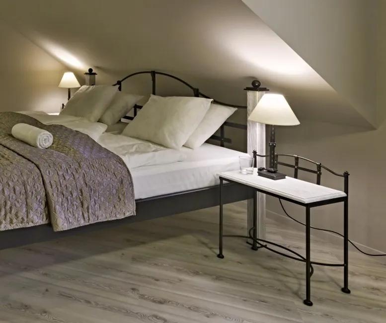 IRON-ART ALCATRAZ - robustná kovová posteľ 180 x 200 cm, kov + drevo