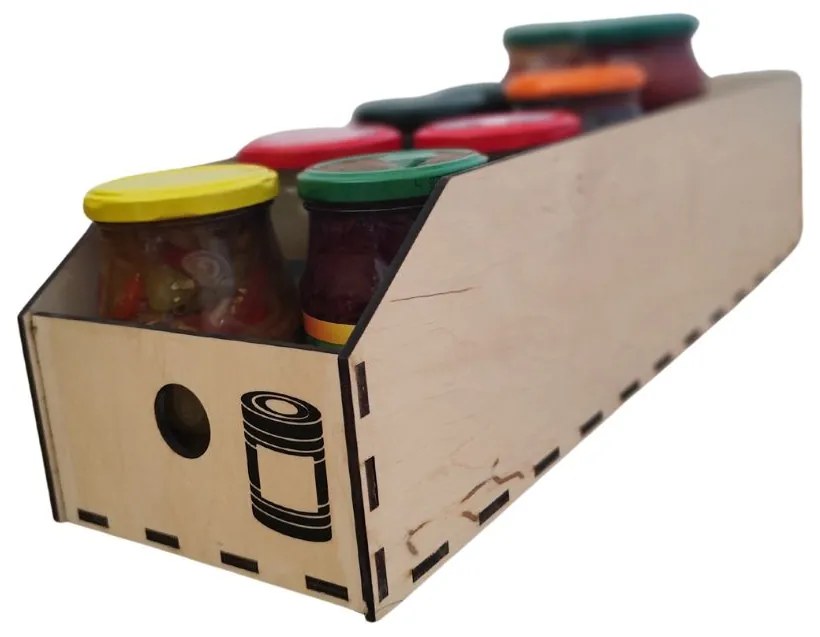 usporadejto.cz Úložný box, dřevěný 15x50x12cm - do spíže i do skříně VASKY15