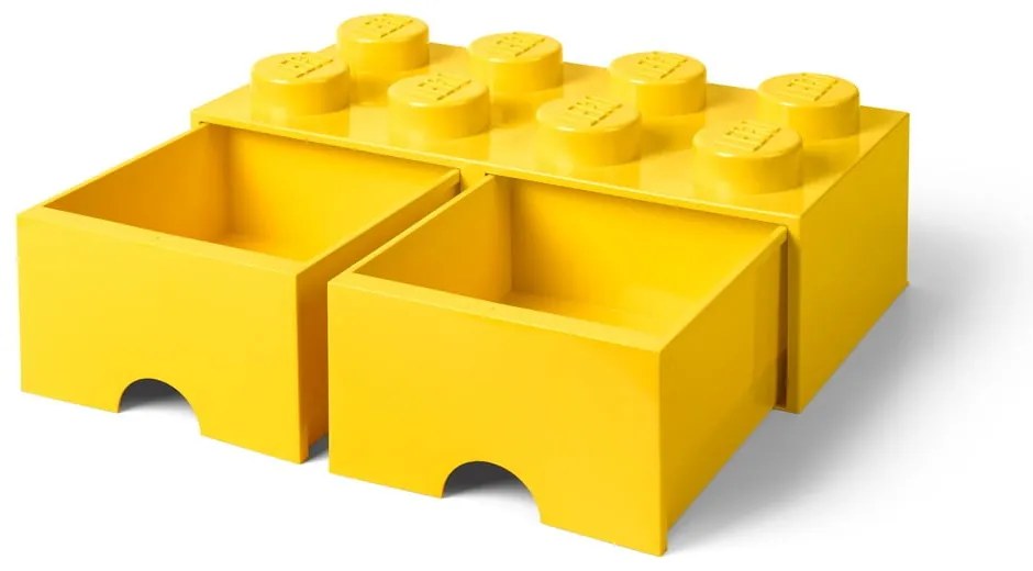 Žltý úložný box s dvoma zásuvkami LEGO®