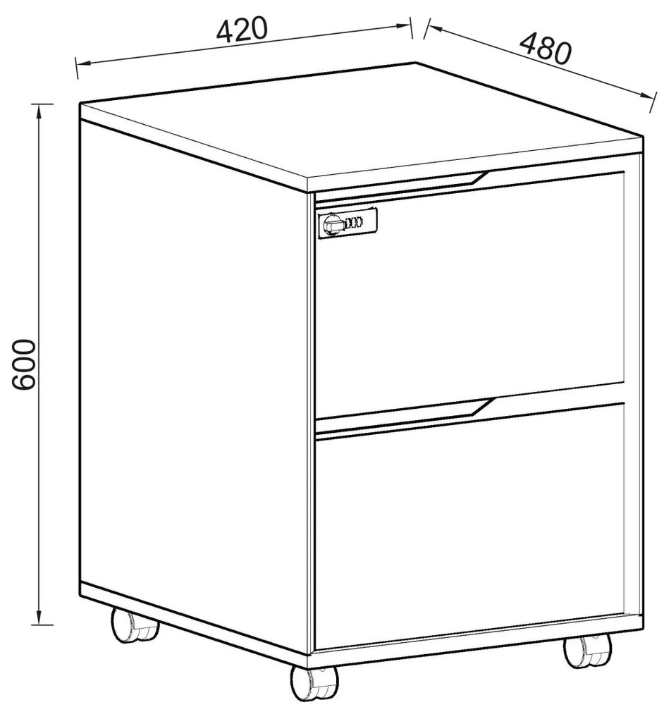 Mobilný kancelársky kontajner Houseland Profit Lex 01 prírodný dub/biela
