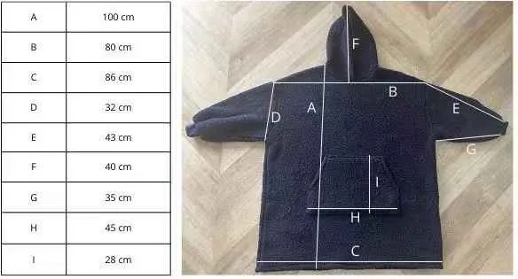 Deka s rukávmi HOODIE námornícka modrá