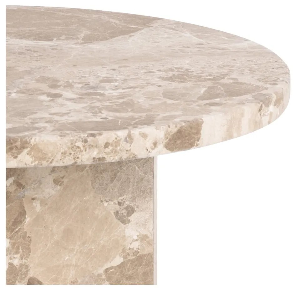 Mramorový okrúhly odkladací stolík ø 50 cm Naxos – Actona