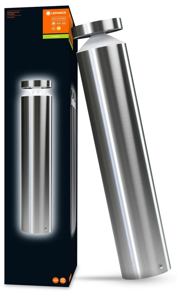 LEDVANCE Záhradný LED stĺpik ENDURA STYLE CYLINDER, 6W, teplá biela, IP44, 50cm