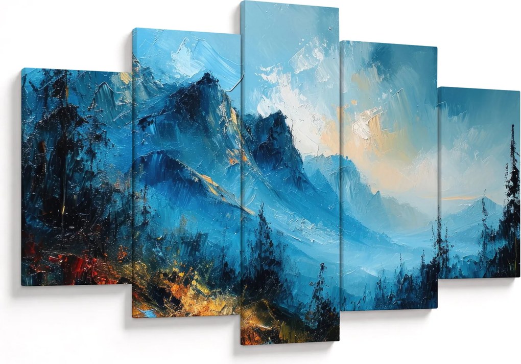Obraz - Maľba hôr (150x105 cm)