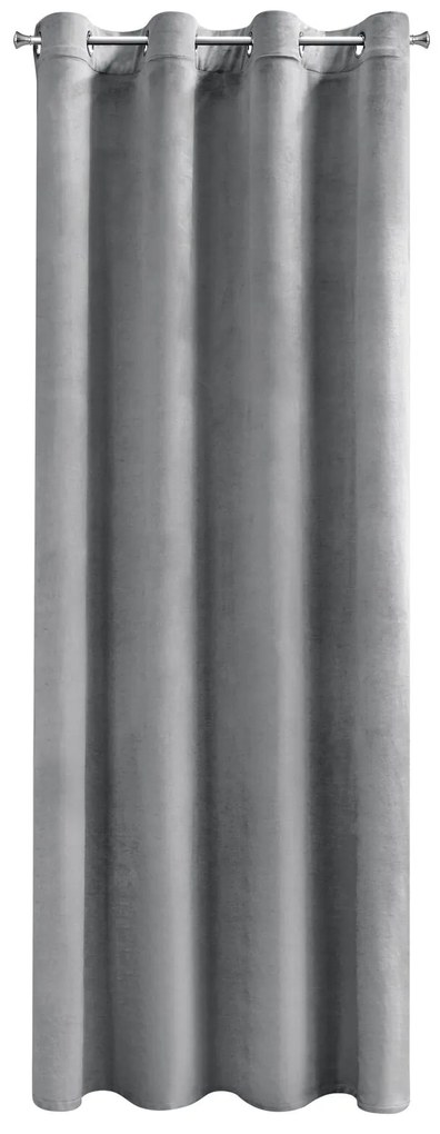 ZATEMŇOVACÍ ZÁVES NA KRÚŽKOCH ROSA 140X250 CM STRIEBORNÁ