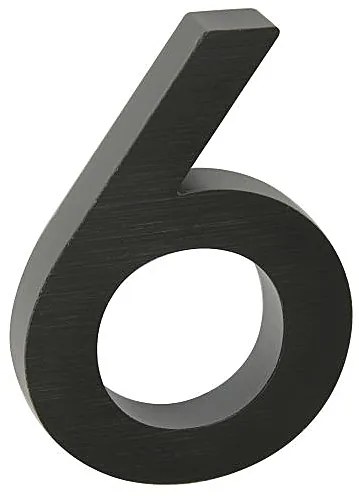 Domová číslica RICHTER 3D RN.100LV (čierna matná), 4, RICHTER Čierna matná