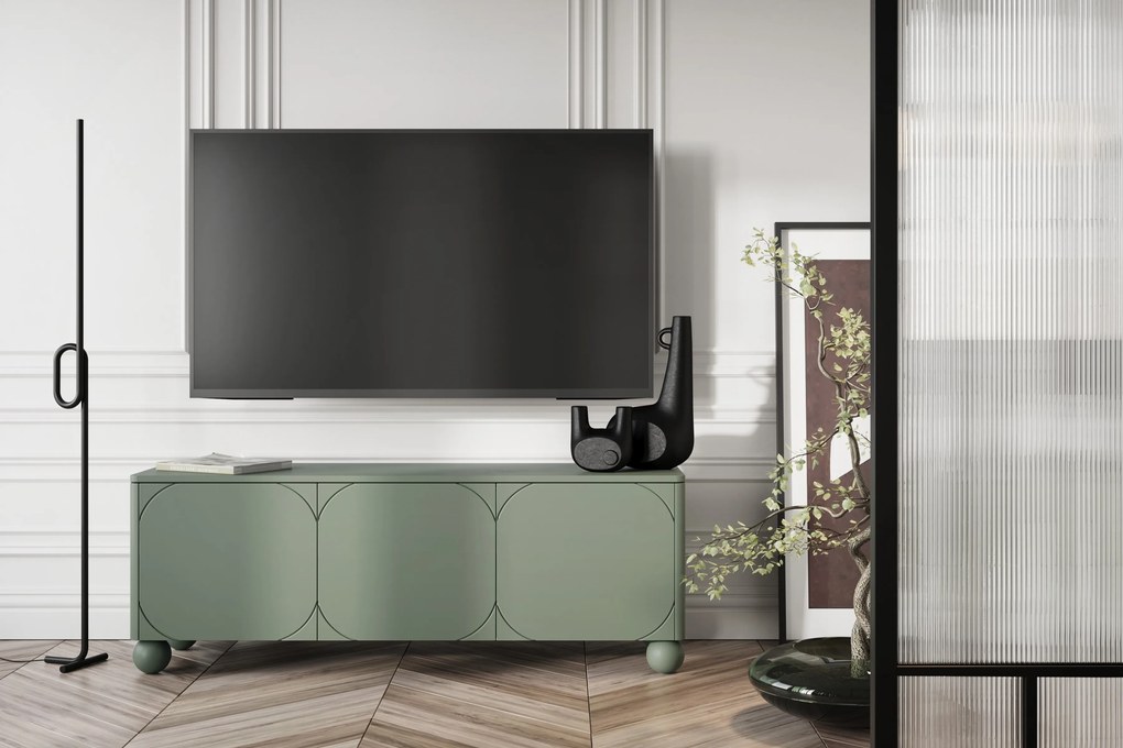 Stolík pod TV Sonatia II 150 cm - olivová