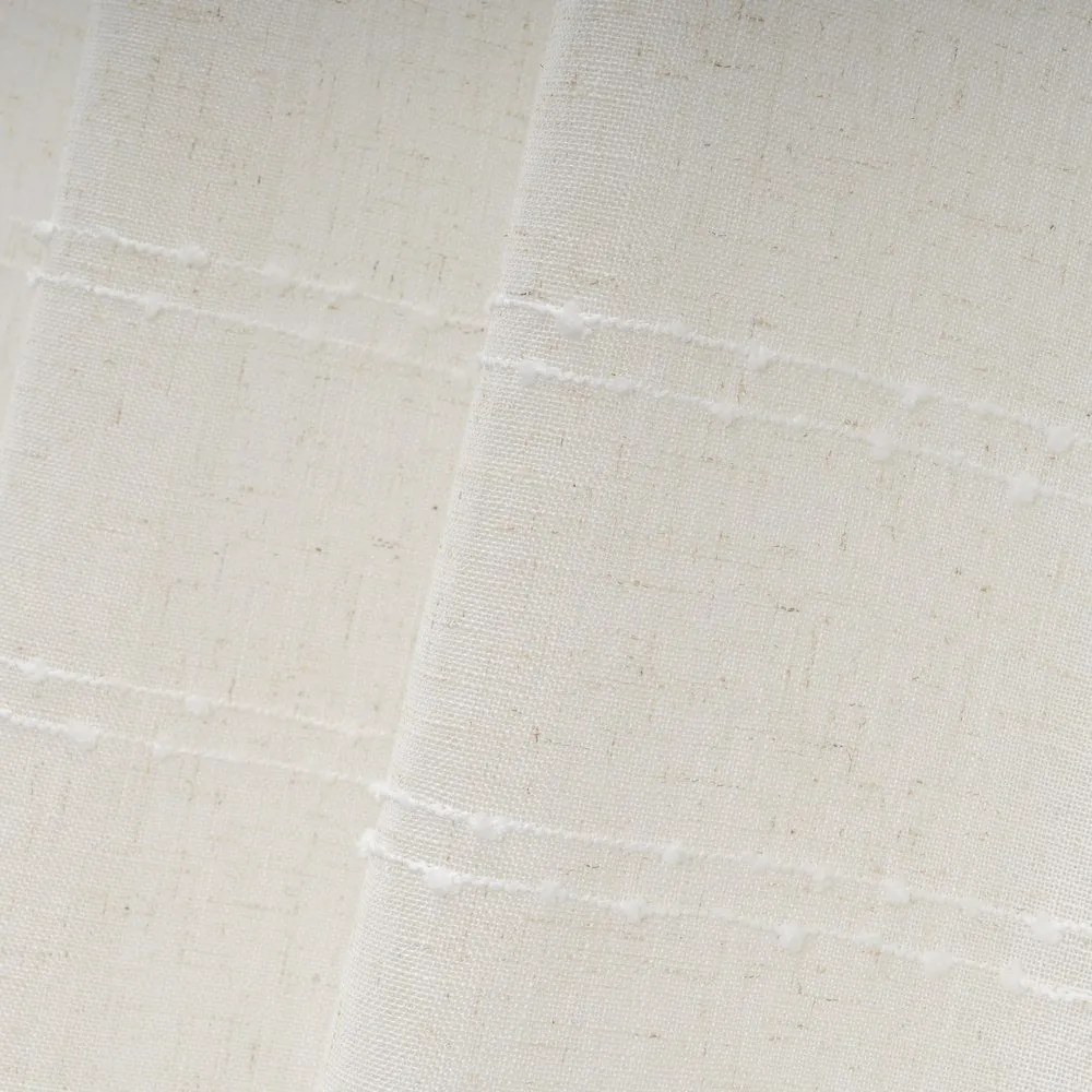 Bielo-béžový záves s prímesou ľanu 140x260 cm Nodes – Casa Selección