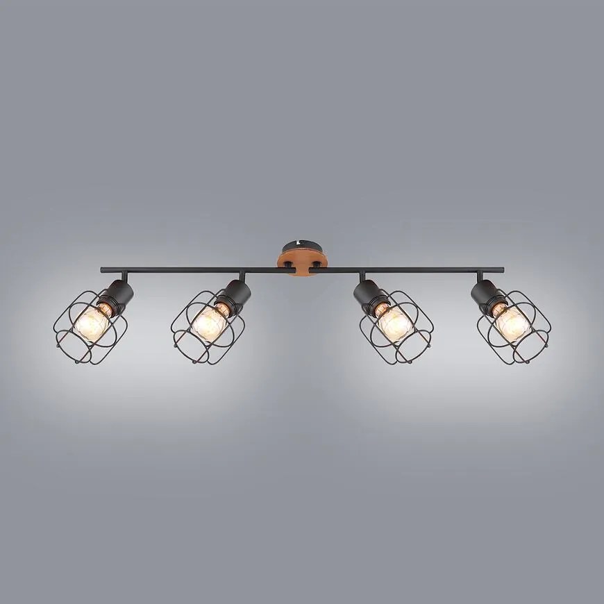 Stropné bodové svietidlo 54037-4 čierno-hnedá LS4