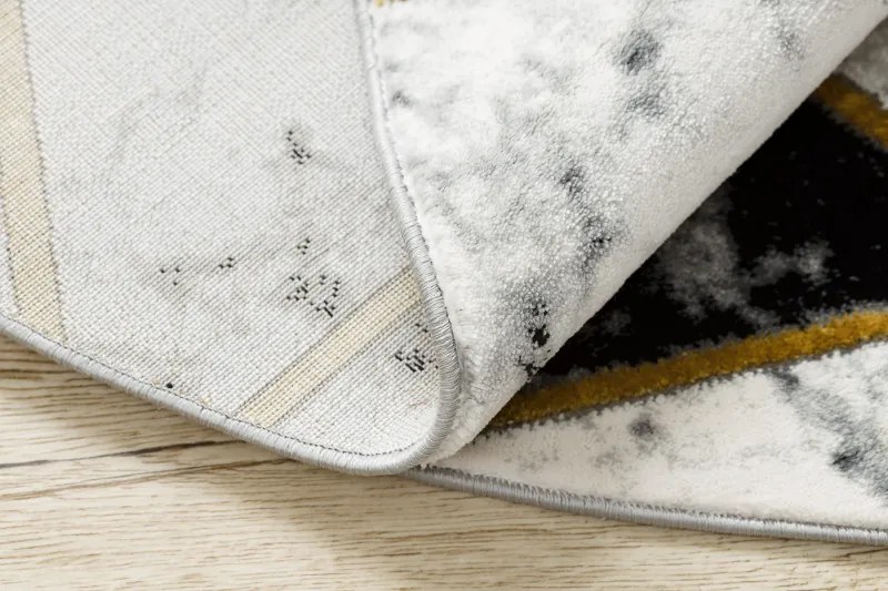 Kusový koberec Emerald 1020 black and gold kruh, 120x120 (priemer) kruh, čiernobiela, obývacia izba, Dywany Łuszczów