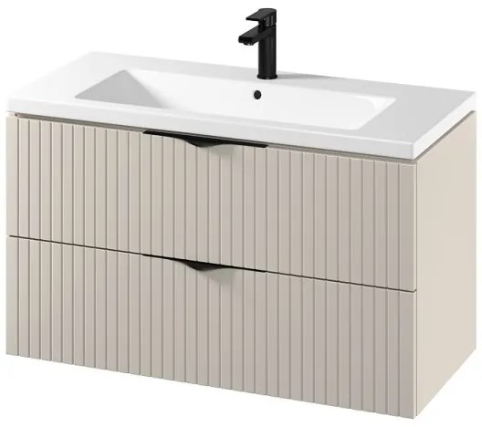 Cersanit S801-548 - Závesná kúpeľňová skrinka s umývadlom TIRSO 100x45 cm béžová