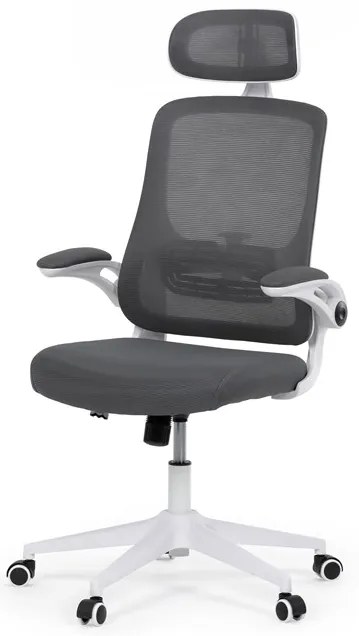 Autronic BONTEC Kancelárska stolička, hojdací mechanizmus, šedá sieťovina, KA-Q843 GREY Farba: Šedá