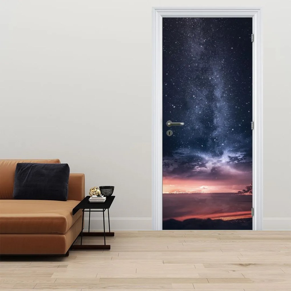 Fototapeta na dvere - Hviezdna obloha (95x205cm)
