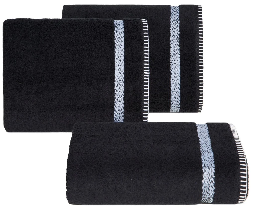 BAVLNENÝ UTERÁK VIERA 70X140 CM ČIERNA