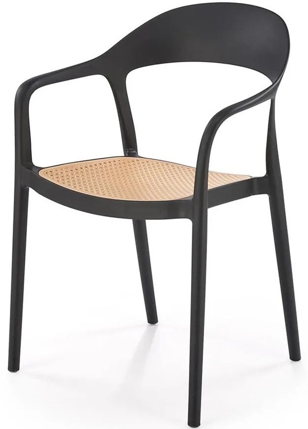 Stolička K530 čierna/prírodné