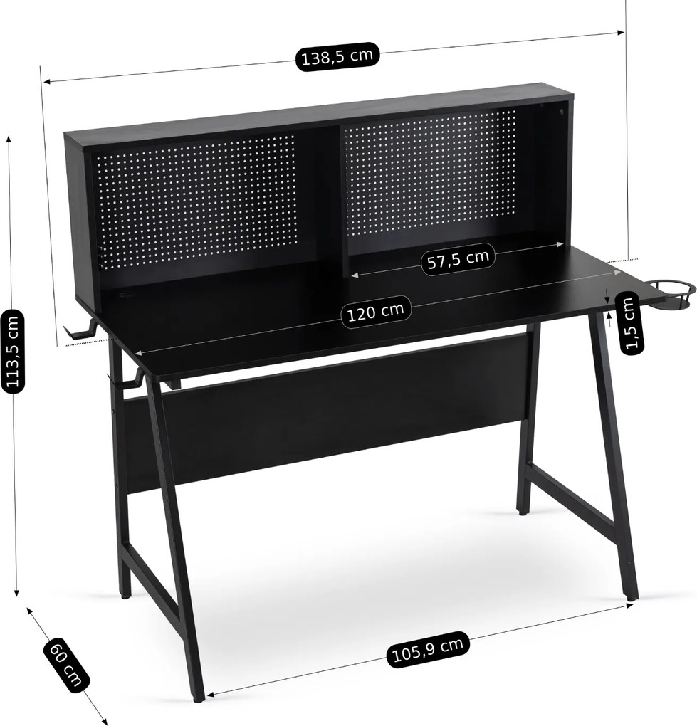 PROXIMA.store - Industriálny písaci stôl ICE FARBA: hnedá