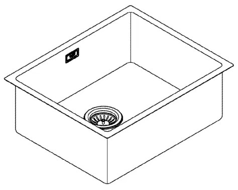 GROHE 31574SD1 - Kuchynský drez K700U 550 x 450 mm nerezová oceľ