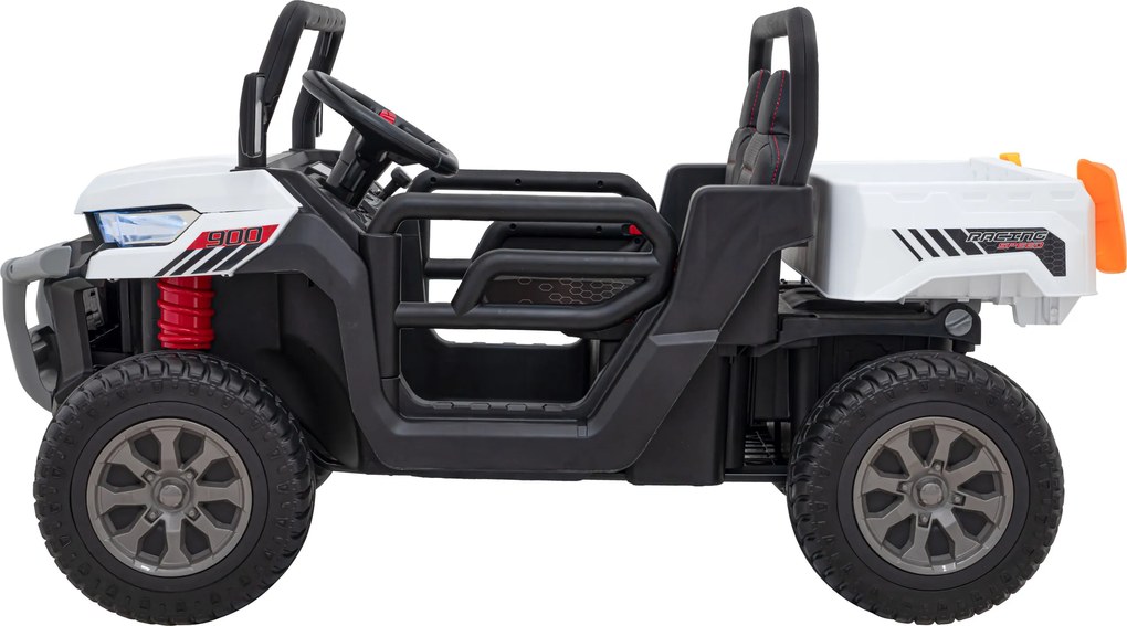 Ramiz Auto Pick-Up Speed 900 pre deti Biele + pohon 4x4 + pohyblivá pumpa + batožinový priestor + diaľkové ovládanie + lopata + LED audio